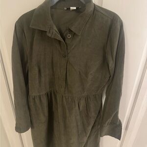 Nine West Green Button-Up Dress